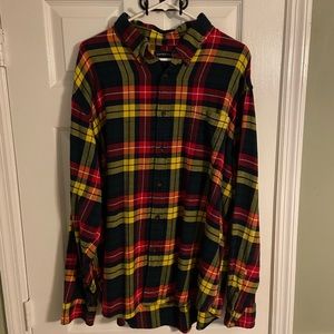 Men’s Lands End Button Down Long Sleeve Shirt - XXL Traditional Fit